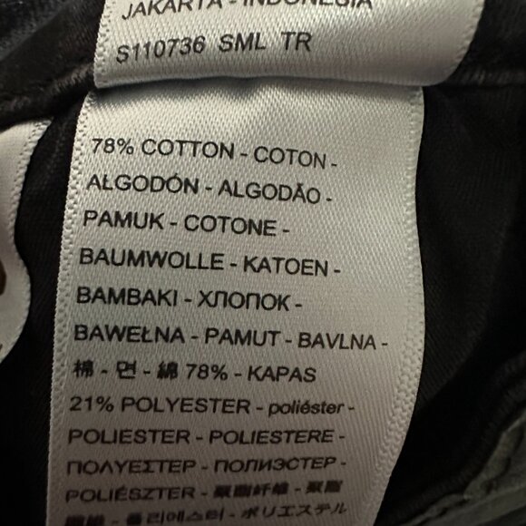 Levi's 711 Skinny Jeans Women's Size 30x30 Black Tab Dark Wash cotton blend - Picture 16 of 16